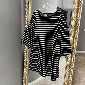Women’s Max Studio Striped Bell Sleeve Dress